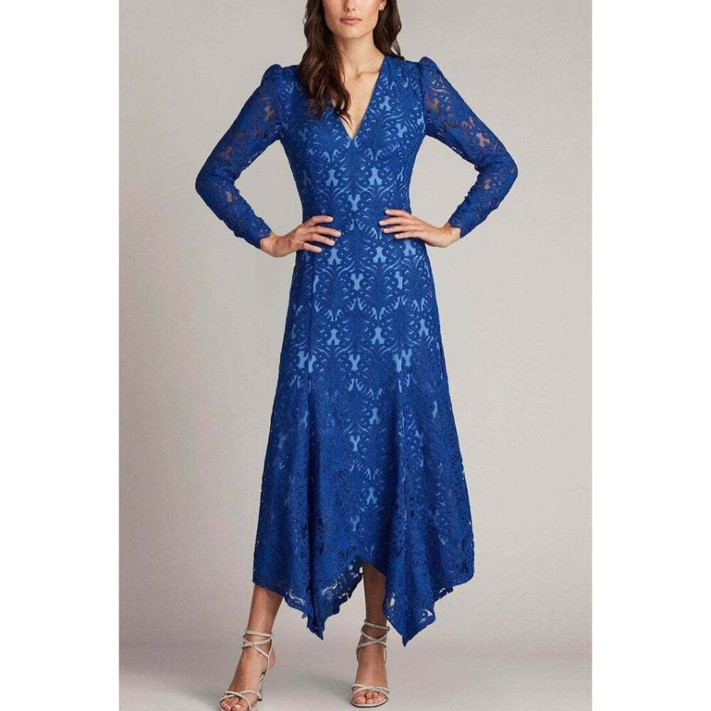Tadashi Shoji Blue Lace Dress - Picture 1 of 9